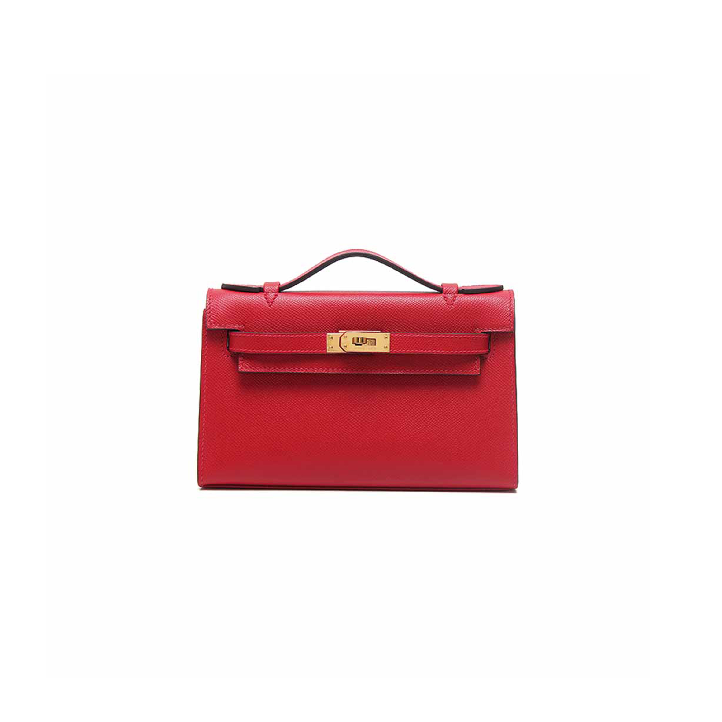 HERMES MASTER KELLY POCHETTE 22CM WITH CASAQUE RED (22*14*7cm)